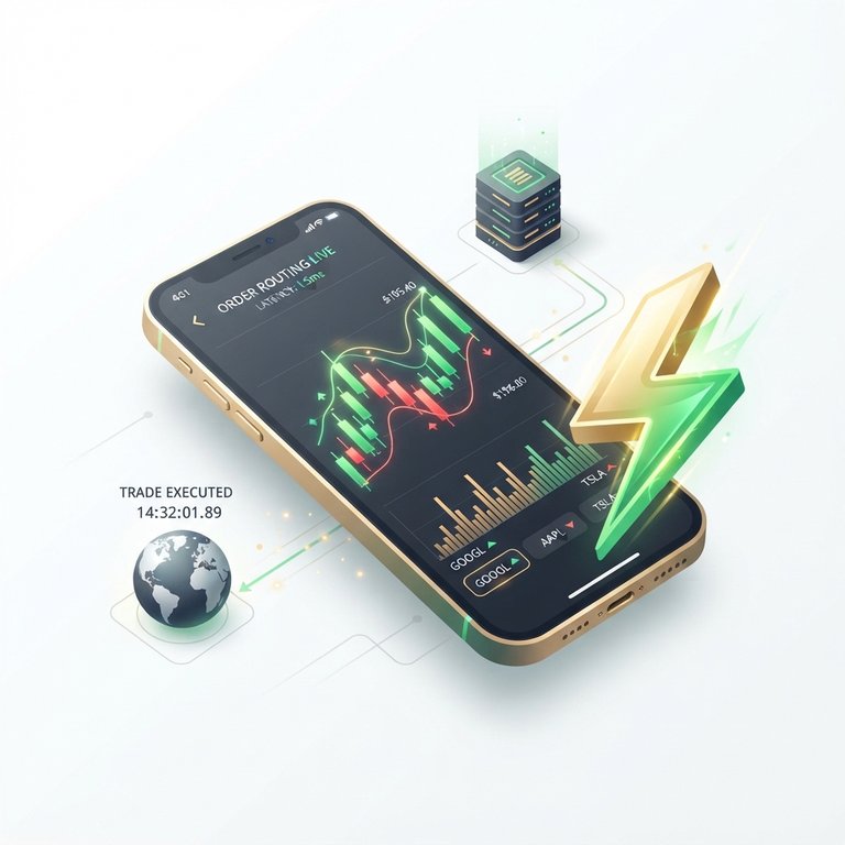 Illustrative trading-phone graphic. Decorative only. Not live market data.
